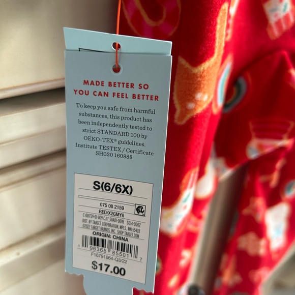 Cat & Jack Christmas Holiday pajamas one piece gingerbread tree reindeer S 6/6x - Picture 5 of 5